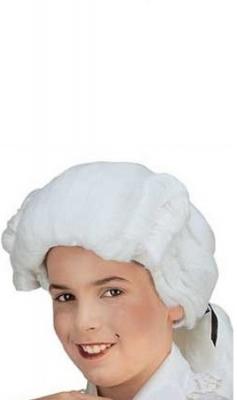 Perruque Marquis Enfant Flamme Retardante - Blanc