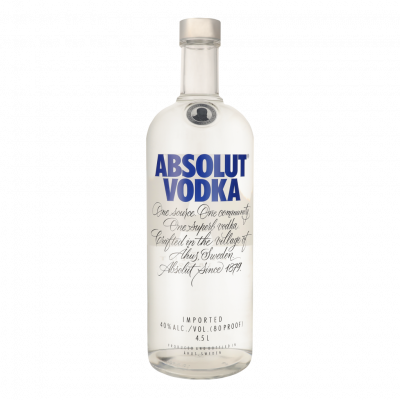 ABSOLUT VODKA Original Vodka Su&eacute;doise - 40%, 450cl