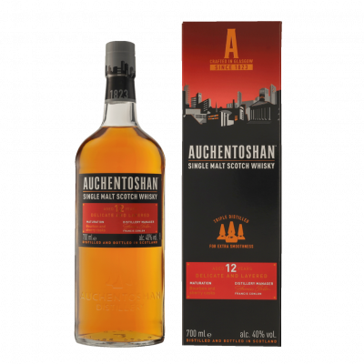 Auchentoshan 12 Years 70cl Whisky + Coffret cadeau 