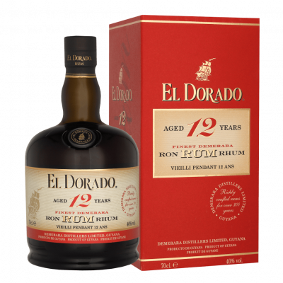 El Dorado Rhum El Dorado 12 ans 40% - Bouteille 70cl (sans &eacute;tui)