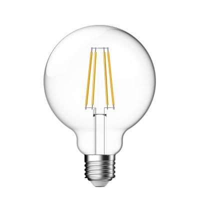 Ampoule connect&eacute;e filament globe g95 E27 cct 650lm 2200k-6500k