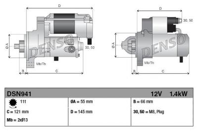 D&eacute;marreur DSN941 Denso 