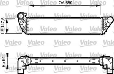Intercooler radiateur de turbo VALEO 817828 (X1)