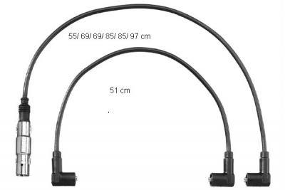 Cable d'allumage BorgWarner (BERU) ZEF298 (X1)