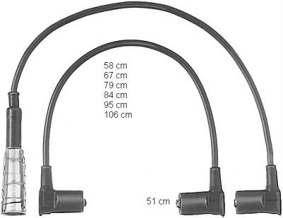 Cable d'allumage BorgWarner (BERU) ZEF501 (X1)