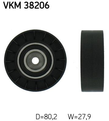 Galet enrouleur de courroie d'accessoire SKF VKM 38206