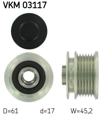 Poulie roue libre, alternateur SKF VKM 03117