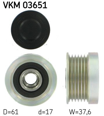Poulie roue libre alternateur VKM 03651 SKF