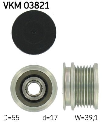 Poulie roue libre, alternateur SKF VKM 03821