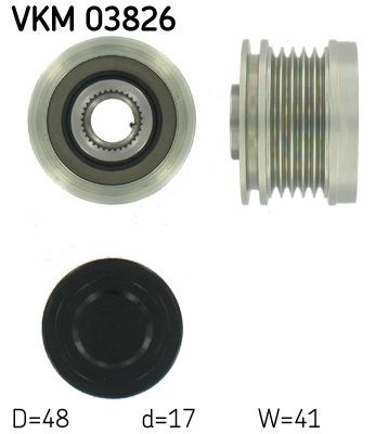 Poulie roue libre alternateur VKM 03826 SKF