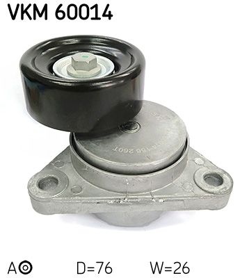 Poulie-tendeur courroie trap&eacute;zo&iuml;dale &agrave; nervures VKM 60014 SKF
