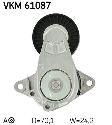 Poulie-tendeur courroie trap&eacute;zo&iuml;dale &agrave; nervures VKM 61087 SKF