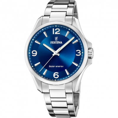 Montre Solar energy Bleu fonc&eacute; F20656/2 Gris Festina