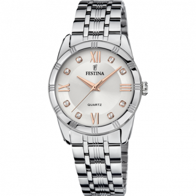 Festina Femme Analogique Montre avec Bracelet en Acier Inoxydable F16940/B