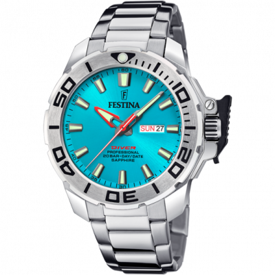 Montre Festina F20665/6 Bleu, Bracelet D&acute; Acier Inoxydable, Homme
