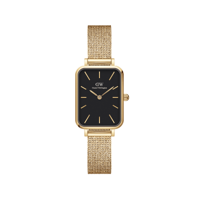 Daniel Wellington DW Montre 20x26mm Quadro Pressed Evergold Black Gold