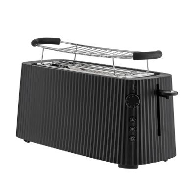 Grille-pain &agrave; double compartiment - Pliss&eacute; long - Noir