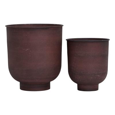 House Doctor Vig br&ucirc;l&eacute; ensemble pot de fleurs henna