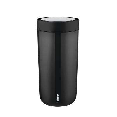 Tasse Thermo Stelton To Go Click Steel Black Metallic, 0.4 L