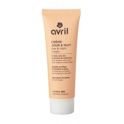 Cr&egrave;me jour et nuit &agrave; l'alo&eacute; vera et beurre de karit&eacute; Avril