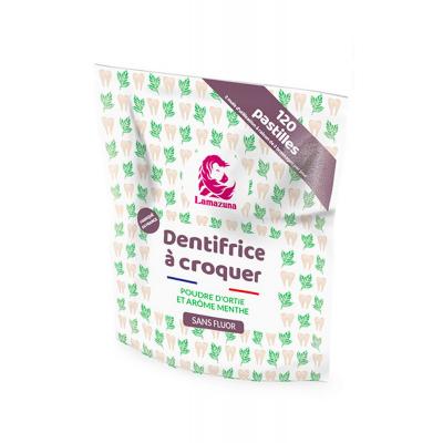 Dentifrice &agrave; Croquer Bio - Ortie & Menthe Sans Fluor - Lamazuna
