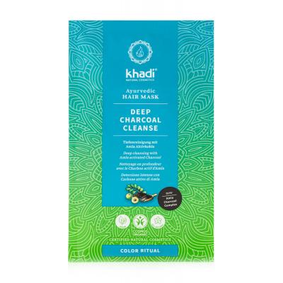 Khadi Amla Masque Nettoyant pour Cheveux au Charbon Actif 50g