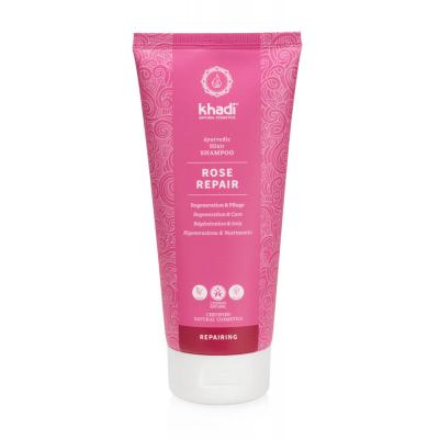 Shampoing Ayurv&eacute;dique &agrave; la Rose R&eacute;g&eacute;n&eacute;rante - Khadi