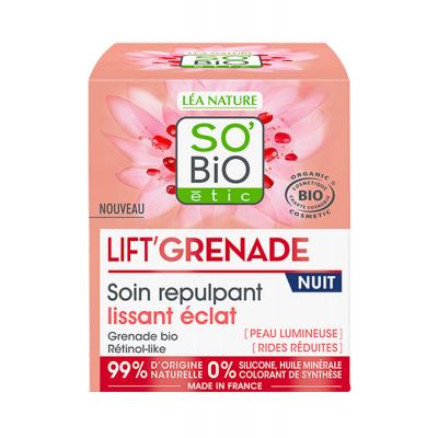 So bio grenade soin nuit repulpant 50ml coe/pot verre/etui