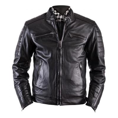 Helstons Blouson moto Cruiser Cuir Rag Noir, Noir, M