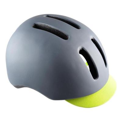 Casque Polisport Commuter avec LED int&eacute;gr&eacute; gris/jaune mat- 58/61cm