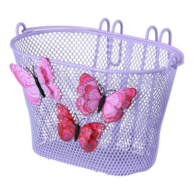 Panier de velo avant ou arriere basil jasmin butterfly junior lila
