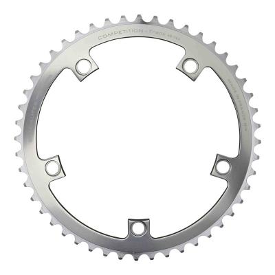 Plateau v&eacute;lo de piste Ta (44 &agrave; 51 dents) mono argent Diam 144mm- 48