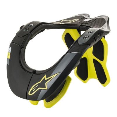 Alpinestars BNS Tech-2 Protecteur de cou Noir Jaune taille : L XL