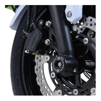 Tampons de protection de fourche R&G Racing noirs Kawasaki Z650 17-18