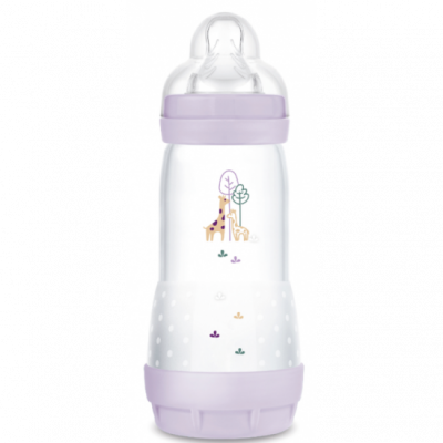 Mam Easy Start Nature Biberon T&eacute;tine D&eacute;bit 3 Lilas 320ml 1ut