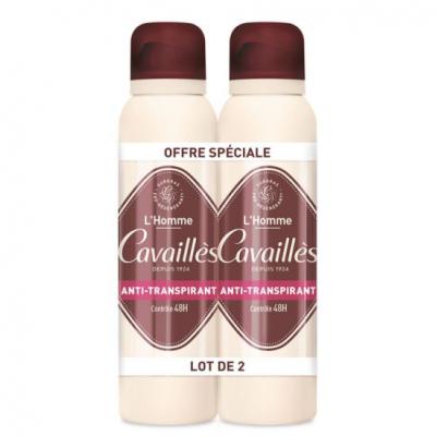 Cavaill&egrave;s - ABSORB+ 48H HOMME SPRAY 150MLX2 DEODORANTS 1 unit&eacute;