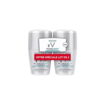 Vichy D&eacute;odorant Roll On 72H Invisible Resist 2x50Ml