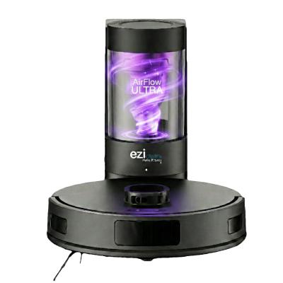 Robot aspirateur laveur LIDAR connect&eacute; avec base de vidage AirFlow ULTRA