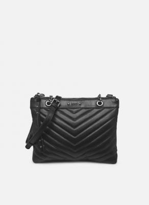 Sac besace 1440 Reporter en cuir matelass&eacute; Noir Ikks