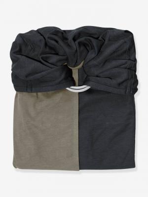 La petite &eacute;charpe sans n&oelig;ud anthracite/olive