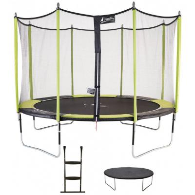 Trampoline de jardin 426 cm + filet de s&eacute;curit&eacute; + &eacute;chelle + b&acirc;che de protection