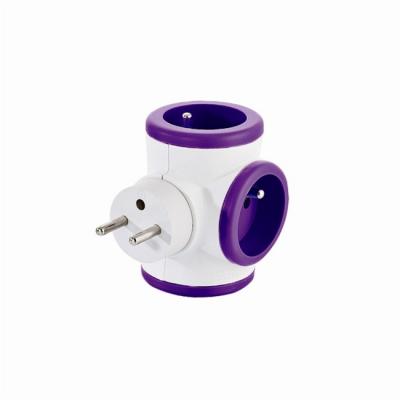 Wattandco - Triplite 3x16A rotative violet - Watt and co