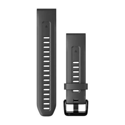 Bracelet de montre Garmin QUICKFIT&reg; - silicone gris fonc&eacute; - 20 mm
