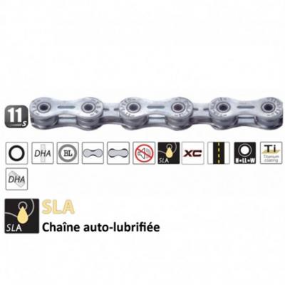 Cha&icirc;ne v&eacute;lo autolubrifi&eacute;e Yaban 11V (907)