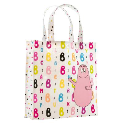 Petit Sac Toile Cir&eacute;e Fond Blanc Barbapapa - Petit Jour