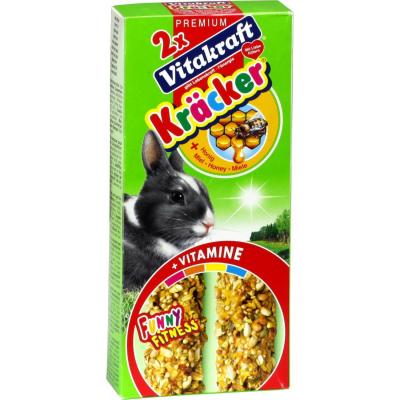 Aliments Lapins Nains Kr&auml;cker Au Miel Vitakraft - La Boite De 112 G