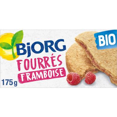 Biscuits Fourr&eacute;s Framboises Bio Bjorg - Le Paquet De 175 G