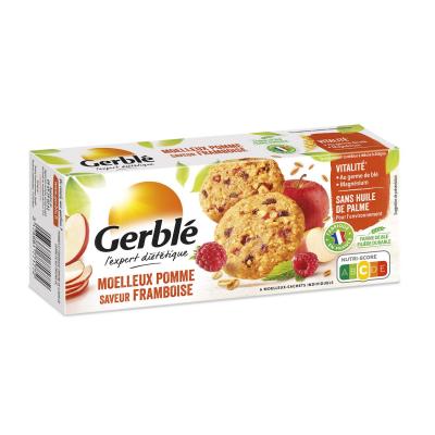 GERBLE Biscuit moelleux &agrave; la pomme et &agrave; la framboise - 138 g