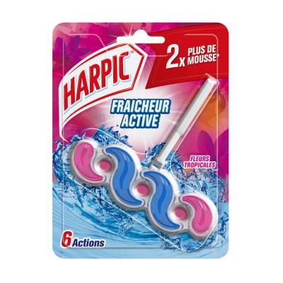 Harpic Bloc WC - Active Fresh Nettoyant WC - Parfum Fleurs Tropicales