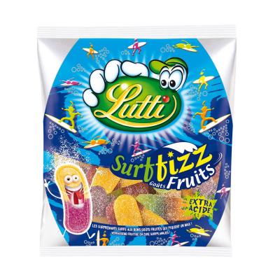 Lutti Bonbons Surffizz go&ucirc;ts fruits, extra acide - Le sachet de 200g